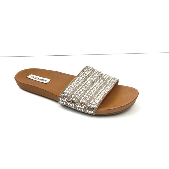 steve madden dazzle embellished slide sandal